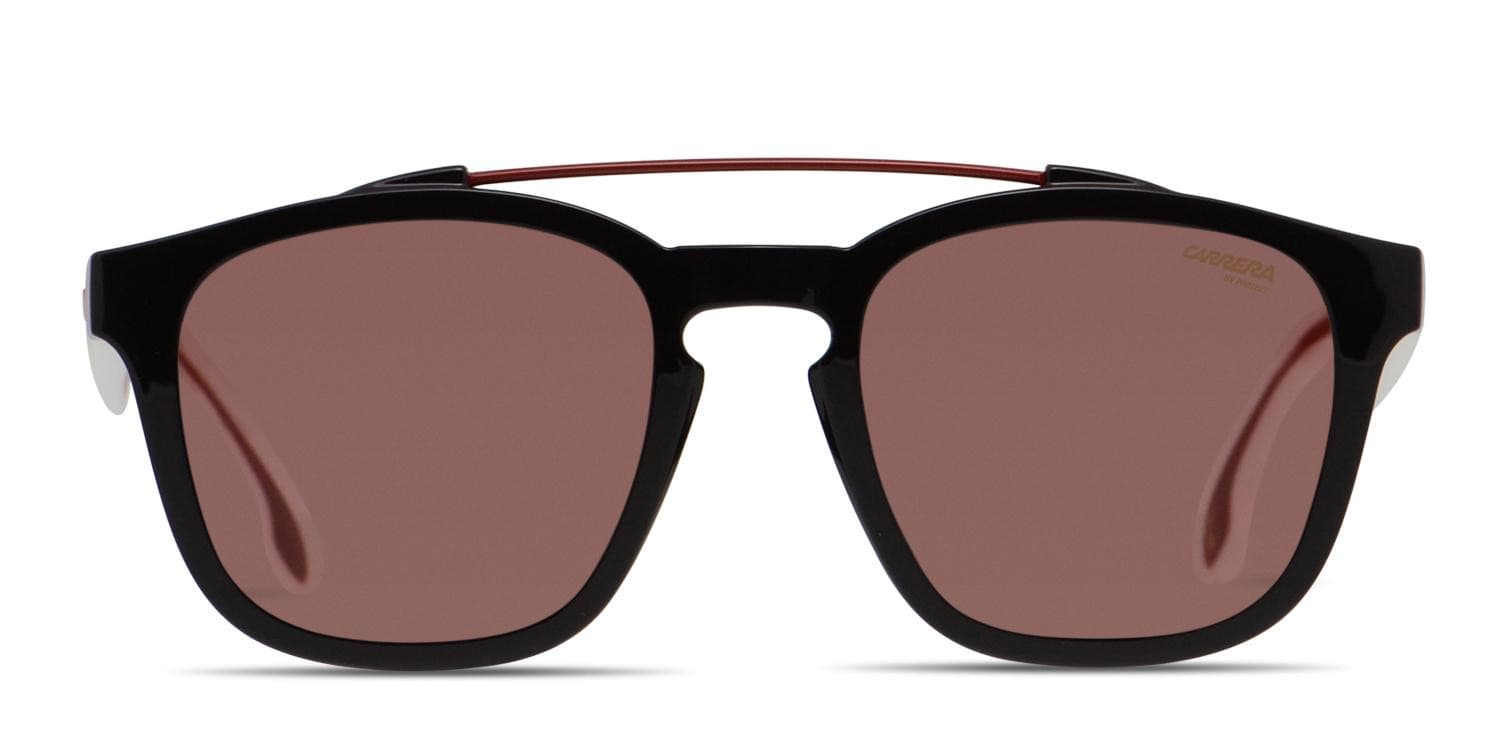 Carrera 1011/S Black/White/Red glasses - Black / Brown - Frontal View