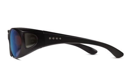 EnChroma® Avalon Color Blind Sunglasses Black, Blue glasses - Black / Blue - Side View