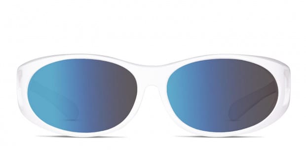 White sunglasses new arrivals with blue lenses