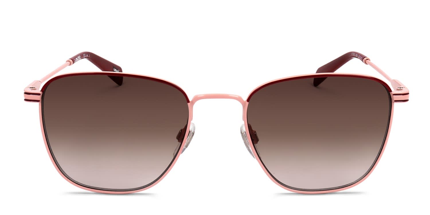Levi's LV1016/S Red, Pink, Brown glasses - Red / Pink - Frontal View