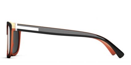 Verve Black w/Orange glasses - Black / Orange - Side View