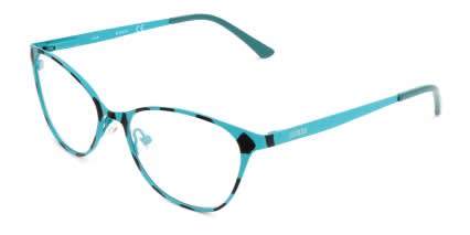 Guess GU3010 Tortoise, Green glasses - Tortoise / Green - Angle View