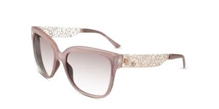 Jasmine Light Pink Glitter glasses - Pink - Angle View