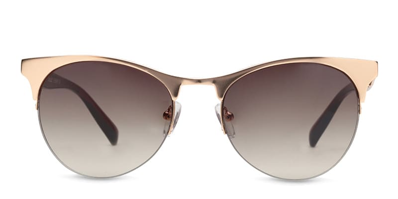 Zane Rose Gold/Brown glasses - Rose Gold / Brown - Frontal View