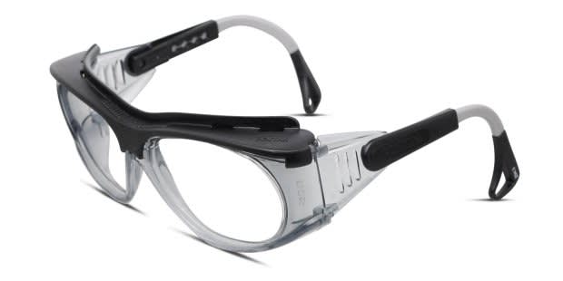 Pentax Eagle Black/Gray/Clear Eyeglasses | Includes FREE Rx Lenses
