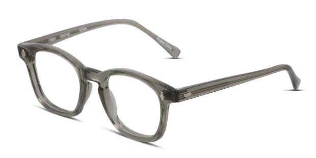 Pentax F9800 Gray/Clear Eyeglasses | Includes FREE Rx Lenses