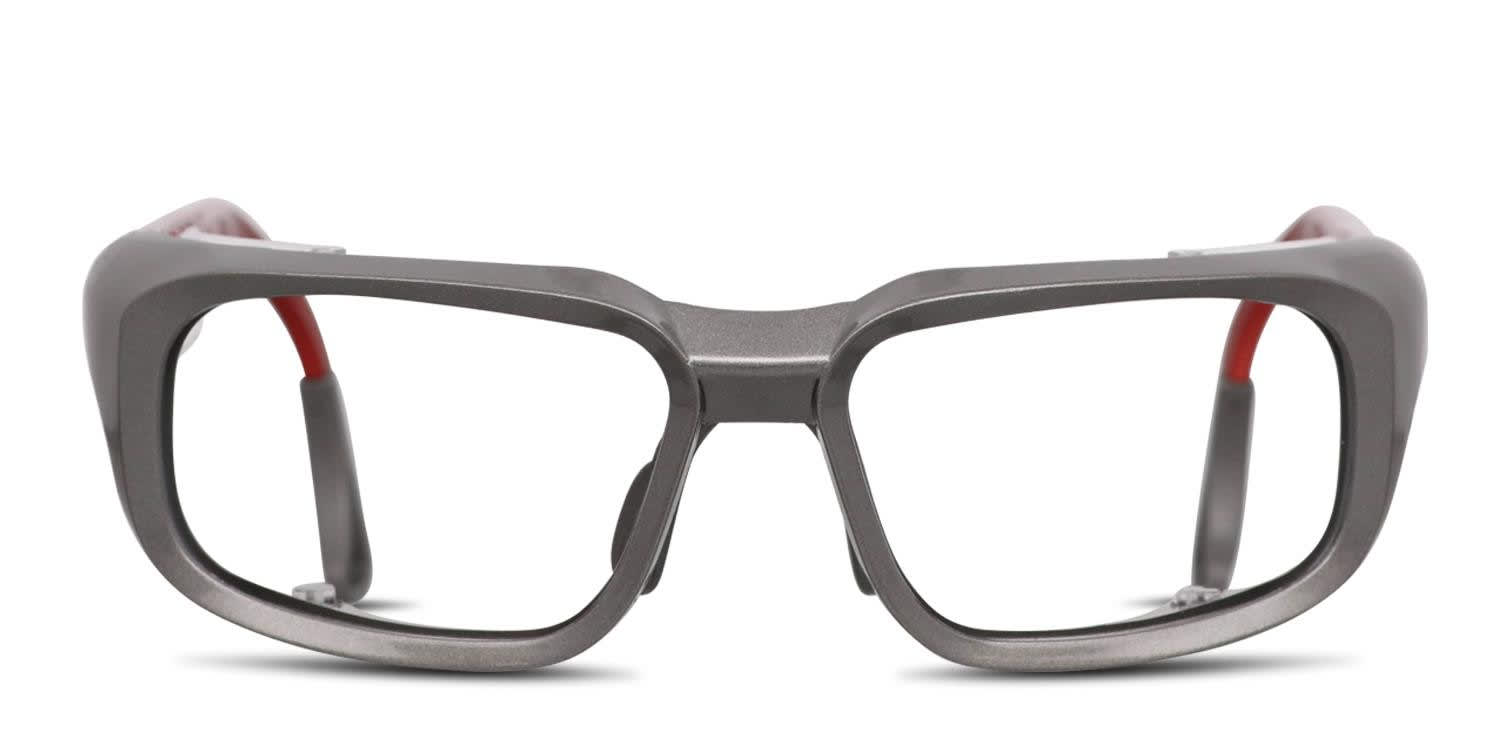 Pentax ZT100 Gray/Red Eyeglasses | Includes FREE Rx Lenses