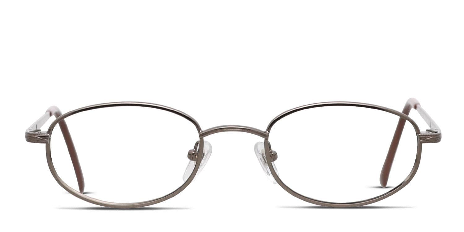Pentax Alpha Gunmetal/Brown Eyeglasses | Includes FREE Rx Lenses