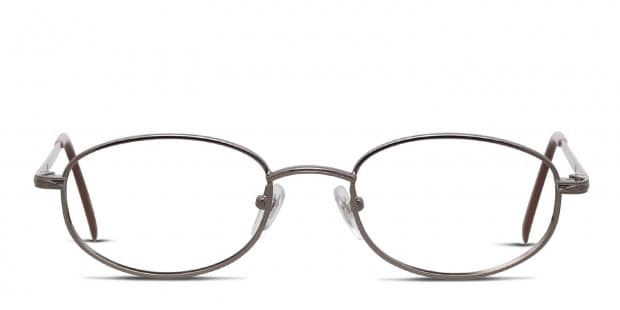 Pentax Alpha Gunmetal/Brown Eyeglasses | Includes FREE Rx Lenses