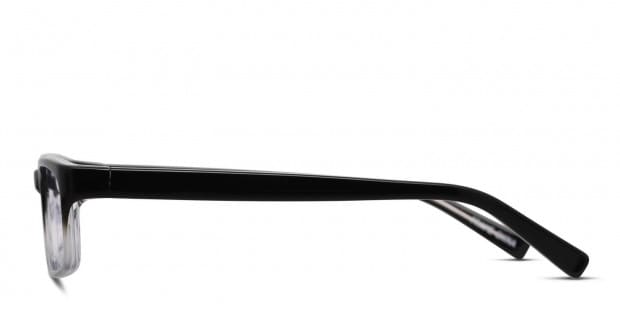 Pentax D490 Black/Clear Eyeglasses | Includes FREE Rx Lenses