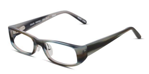 Pentax DX670 Gray/Blue Eyeglasses | Includes FREE Rx Lenses