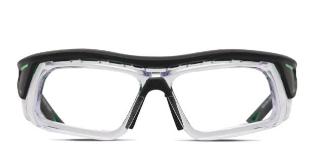 Pentax ZT400 Black/Clear/Green Eyeglasses | Includes FREE Rx Lenses