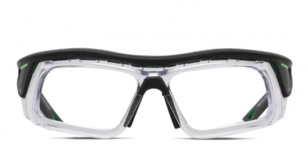 Pentax ZT400 Black/Clear/Green Eyeglasses | Includes FREE Rx Lenses