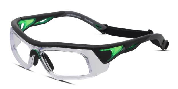 Pentax Zt400 Matte Black Authentic Eyeglasses 57-15-133 Pentax ZT400 Black/Clear/Green Eyeglasses | Includes FREE Rx  main image 2