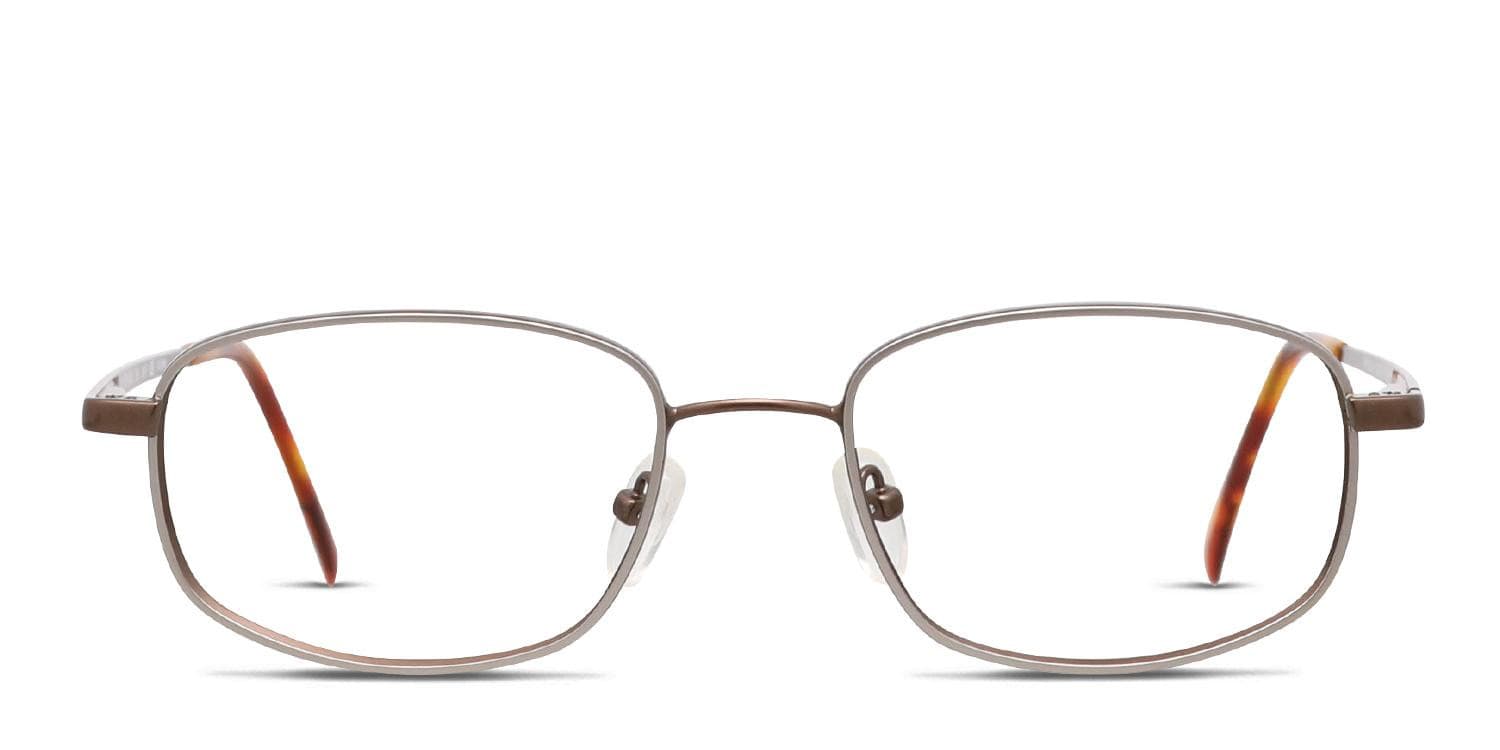 Pentax Steel 400 Gray/Brown Eyeglasses | Includes FREE Rx Lenses