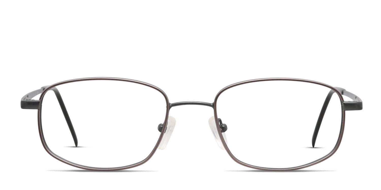 Pentax Steel 400 Brown/Gunmetal Eyeglasses | Includes FREE Rx Lenses