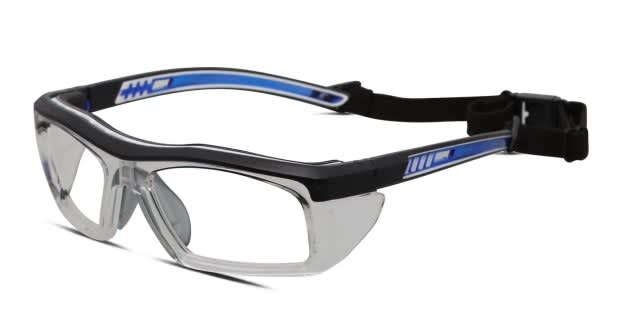 Pentax ZT500 Clear/Black/Blue Eyeglasses | Includes FREE Rx Lenses
