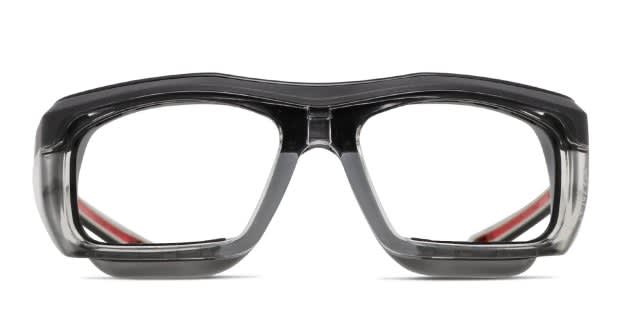 Pentax ZT500G Clear/Black/Red Eyeglasses | Includes FREE Rx Lenses