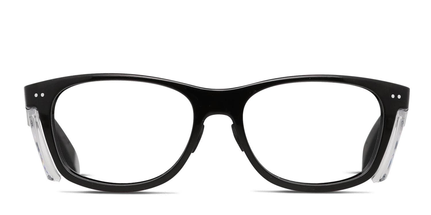 Pentax Classic 56 Shiny Black Eyeglasses | Includes FREE Rx Lenses