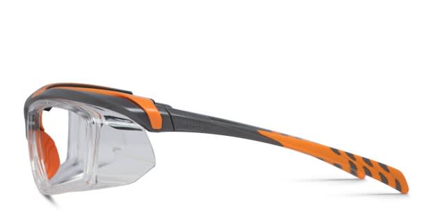 ArmouRx 6008 Gray, Orange, Clear Prescription Eyeglasses