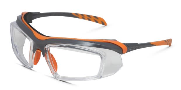 ArmouRx 6008 Gray, Orange, Clear Prescription Eyeglasses