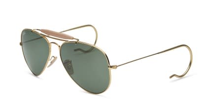 Ray-Ban RB3030 Outdoorsman I Gold glasses - Gold - Angle View