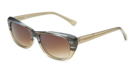 Ray Brynie Brown w/Clear NA glasses - Brown / Clear - Angle View