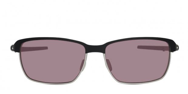 Oakley Tinfoil Black/Gray w/White Prescription Sunglasses
