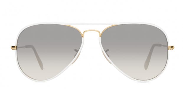 White ray ban aviators online