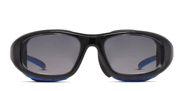 Pentax ZT35 Shiny Black, Blue Prescription Sunglasses - 50% Off Lenses