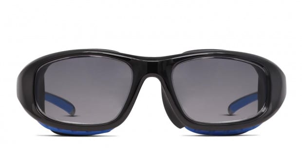 Pentax ZT35 Shiny Black, Blue Prescription Sunglasses - 50% Off Lenses