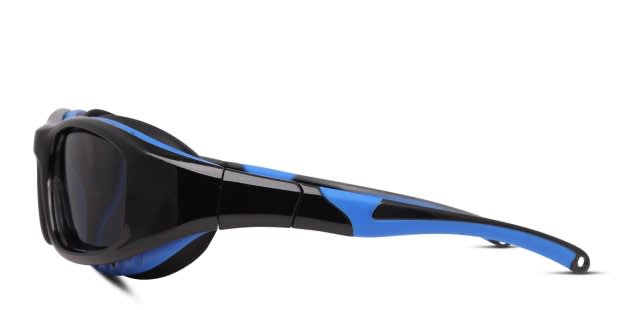 Pentax ZT35 Shiny Black, Blue Prescription Sunglasses - 50% Off Lenses