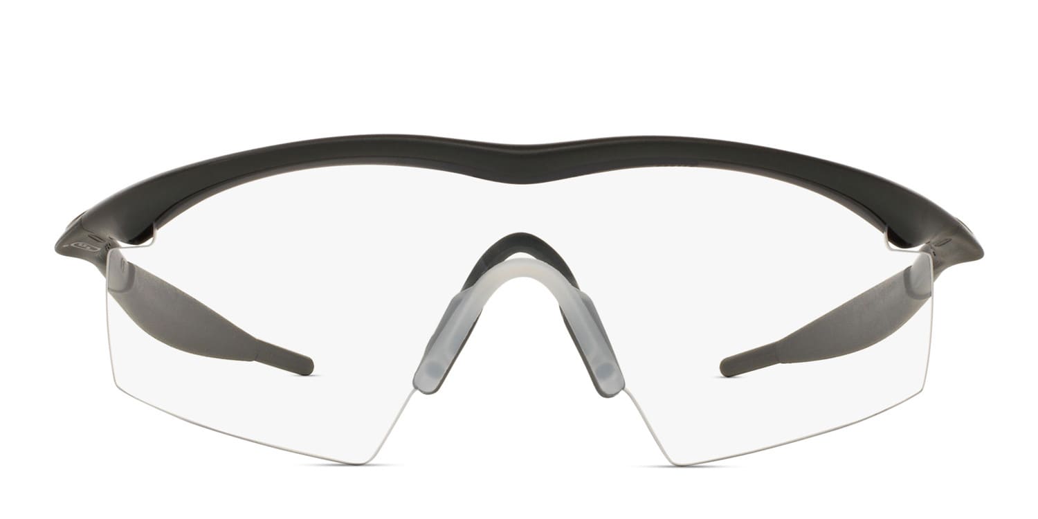 Oakley OO9060 Industrial M-Frame Black clear lenses glasses - Black / Gray - Frontal View