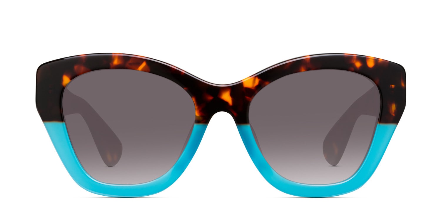 Amelia E. Madisonville Tortoise w/Blue glasses - Tortoise / Blue - Frontal View