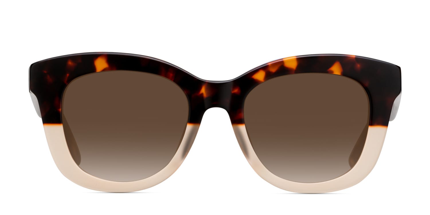 Amelia E. Bloomington Tortoise w/Clear glasses - Clear / Tortoise - Frontal View