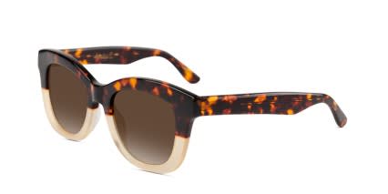 Amelia E. Bloomington Tortoise w/Clear glasses - Clear / Tortoise - Angle View