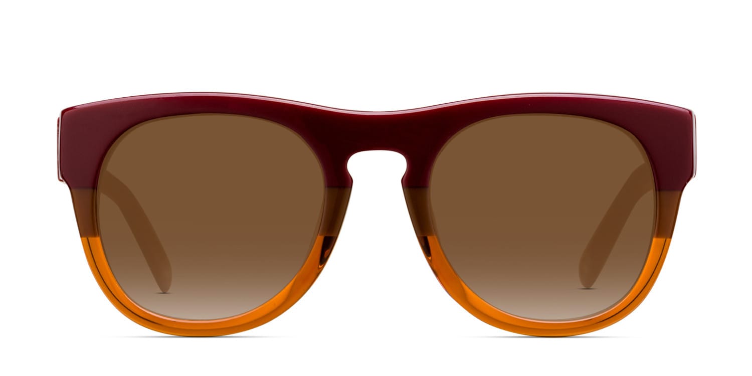 Muse M0678 Red w/Brown glasses - Brown / Red - Frontal View