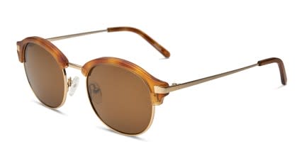 Honor Brown w/Gold NA glasses - Brown / Gold - Angle View