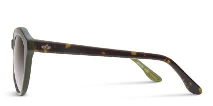 Destin Tortoise w/Green NA glasses - Tortoise / Green - Side View