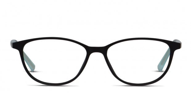 Massachusetts Black w Teal Prescription Eyeglasses