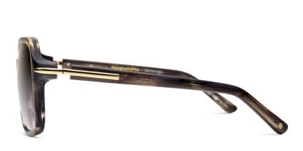 Belleview Gray Stripe NA glasses - Gray - Side View