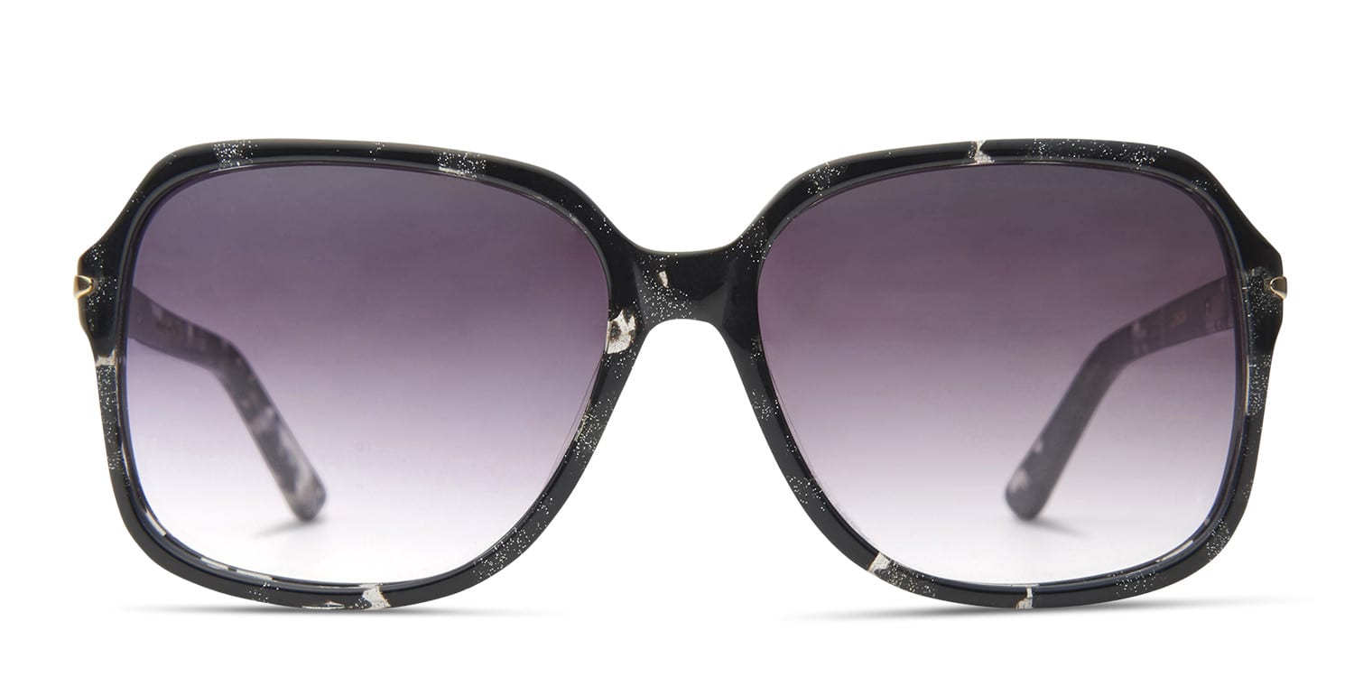 Belleview Black Glitter NA glasses - Black - Frontal View