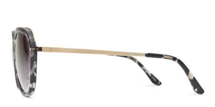 Biscayne Black Glitter glasses - Black - Side View