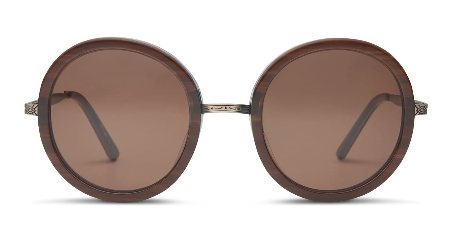 Monticello Brown w/Blue glasses - Blue / Brown - Frontal View