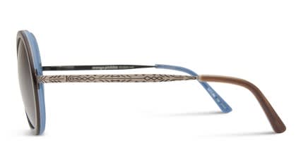 Monticello Brown w/Blue glasses - Blue / Brown - Side View