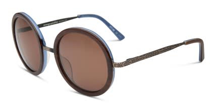 Monticello Brown w/Blue glasses - Blue / Brown - Angle View