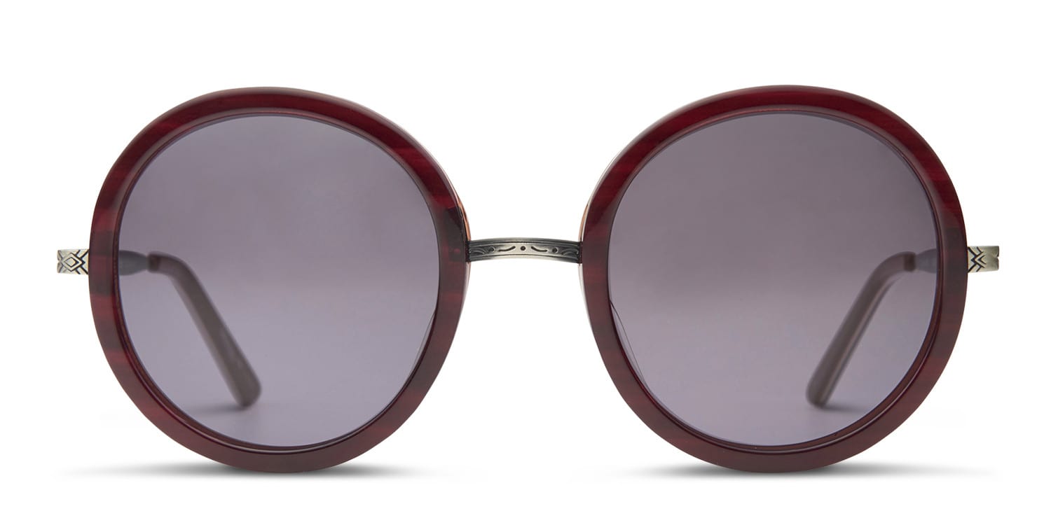 Monticello Red NA glasses - Red - Frontal View