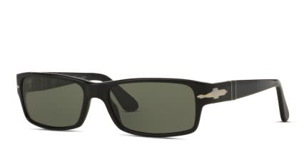 Persol PO2747S Black, Green glasses - Black / Green - Angle View