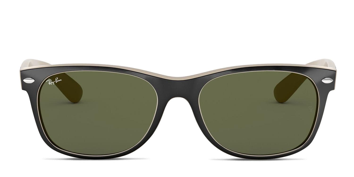 小物 Ray-Ban 2132-F NEW WAYFARER Ray-Ban 2132 New Wayfarer Black, Beige Prescription Sunglasses