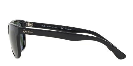 Ray-Ban RB4181 Black glasses - Black / Green - Side View